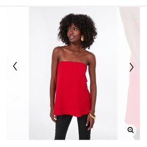 Tuckernuck Red Strapless Bow Top XXL